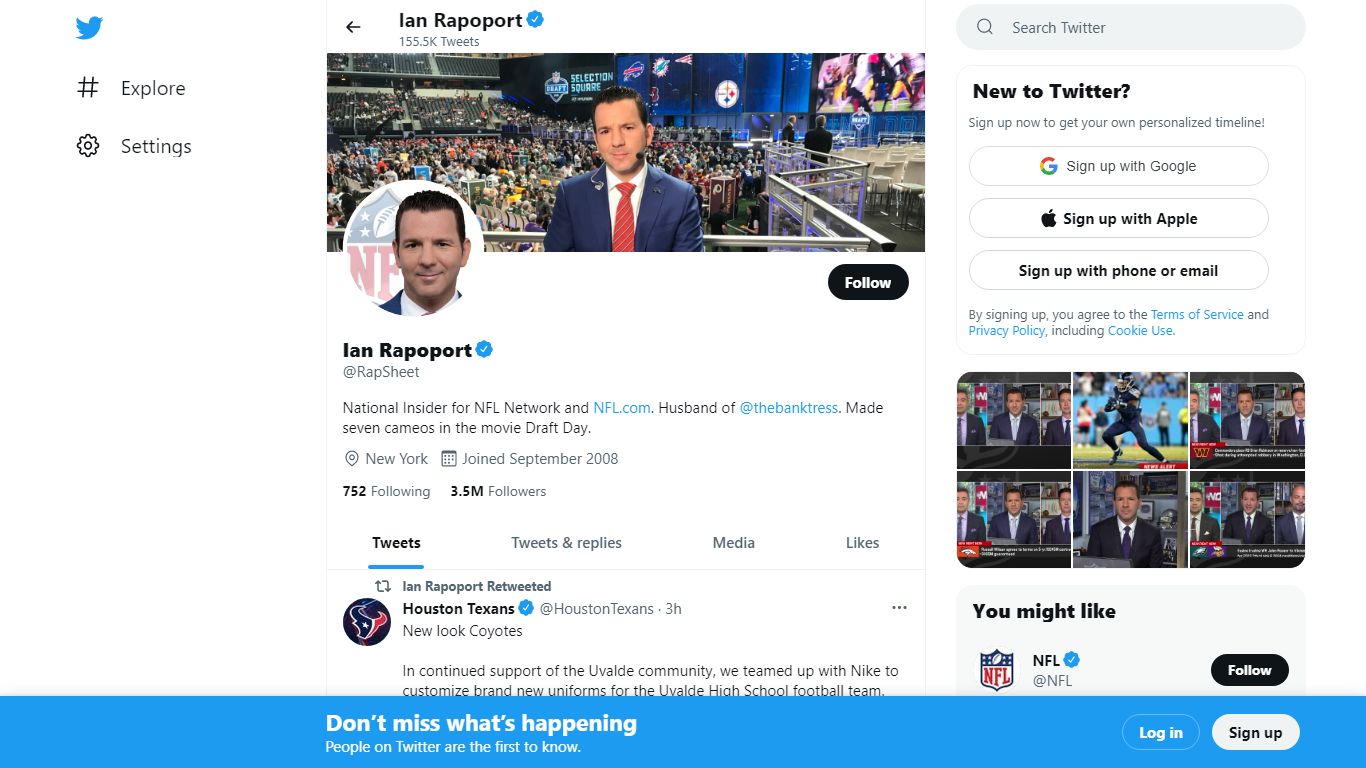 Ian Rapoport (@RapSheet) / Twitter